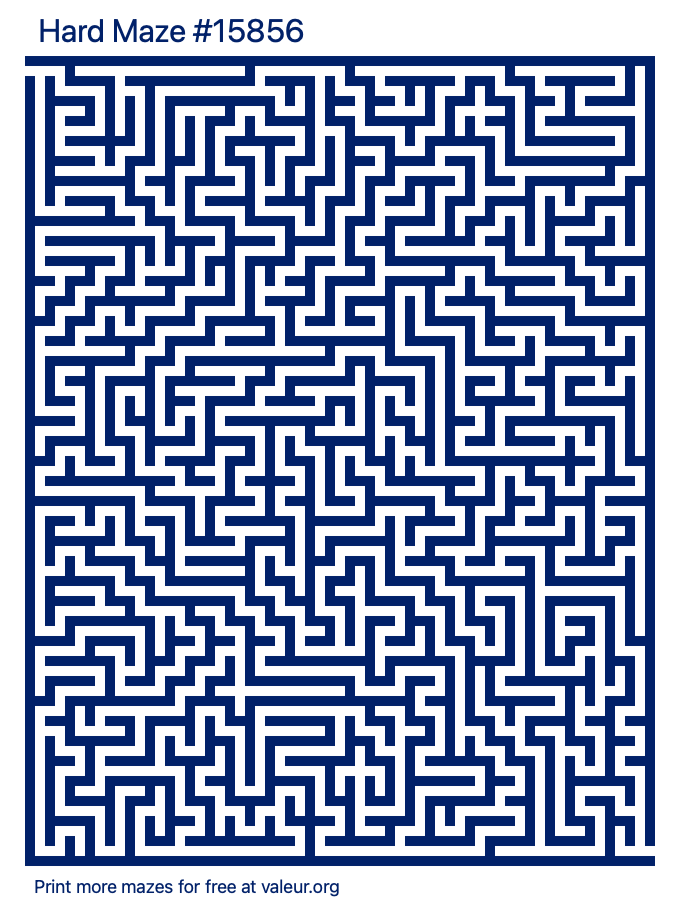Free Printable Hard Maze number 15856
