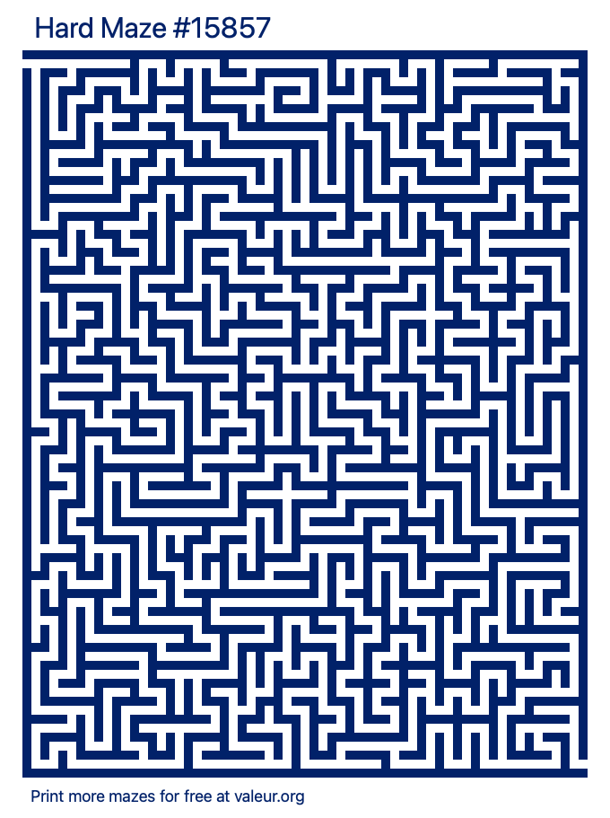 Free Printable Hard Maze number 15857
