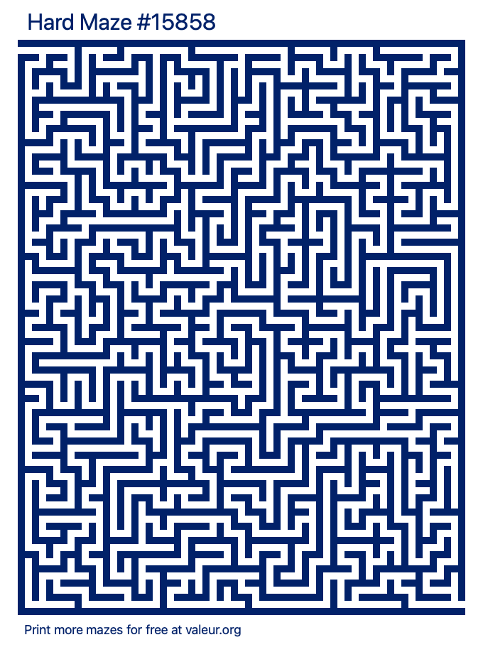 Free Printable Hard Maze number 15858