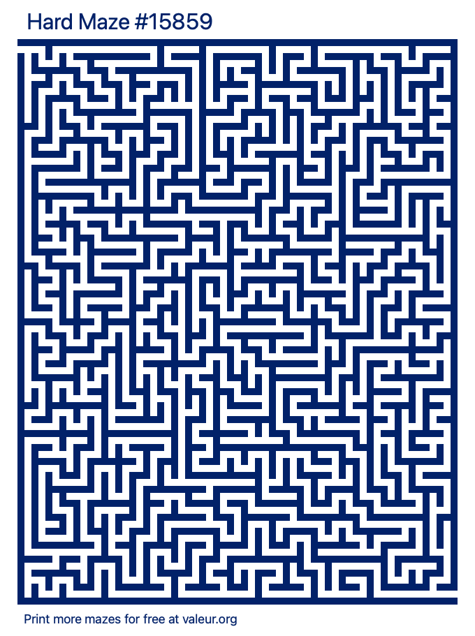 Free Printable Hard Maze number 15859