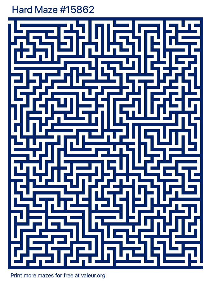Free Printable Hard Maze number 15862