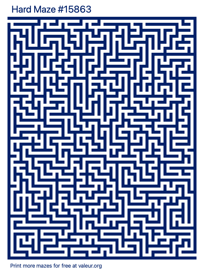Free Printable Hard Maze number 15863