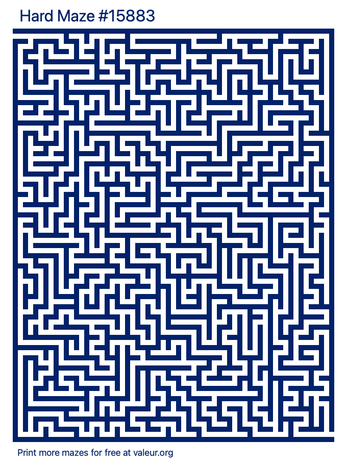 Free Printable Hard Maze number 15883