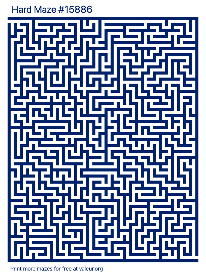Free Printable Hard Maze number 15886