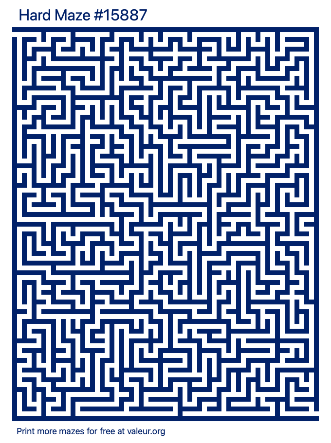 Free Printable Hard Maze number 15887