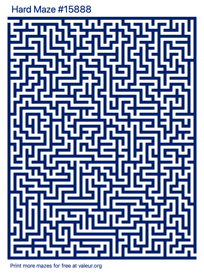 Free Printable Hard Maze number 15888