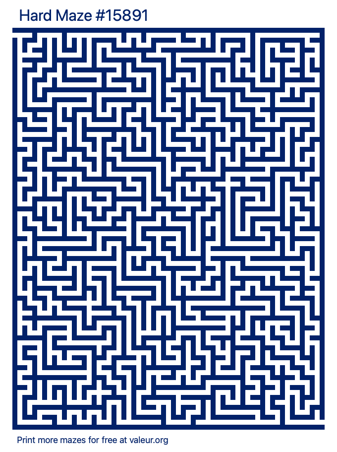 Free Printable Hard Maze number 15891