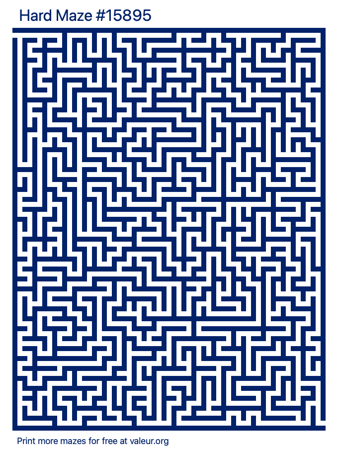 Free Printable Hard Maze number 15895