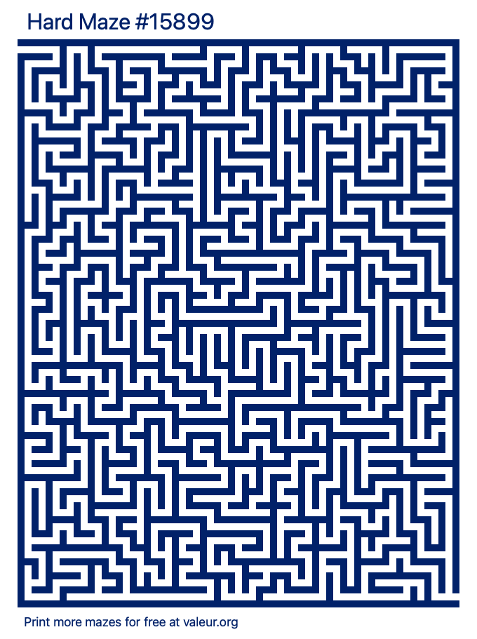 Free Printable Hard Maze number 15899