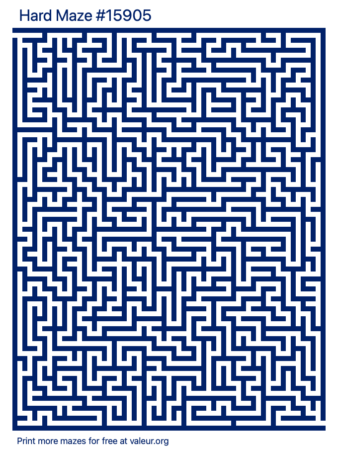 Free Printable Hard Maze number 15905