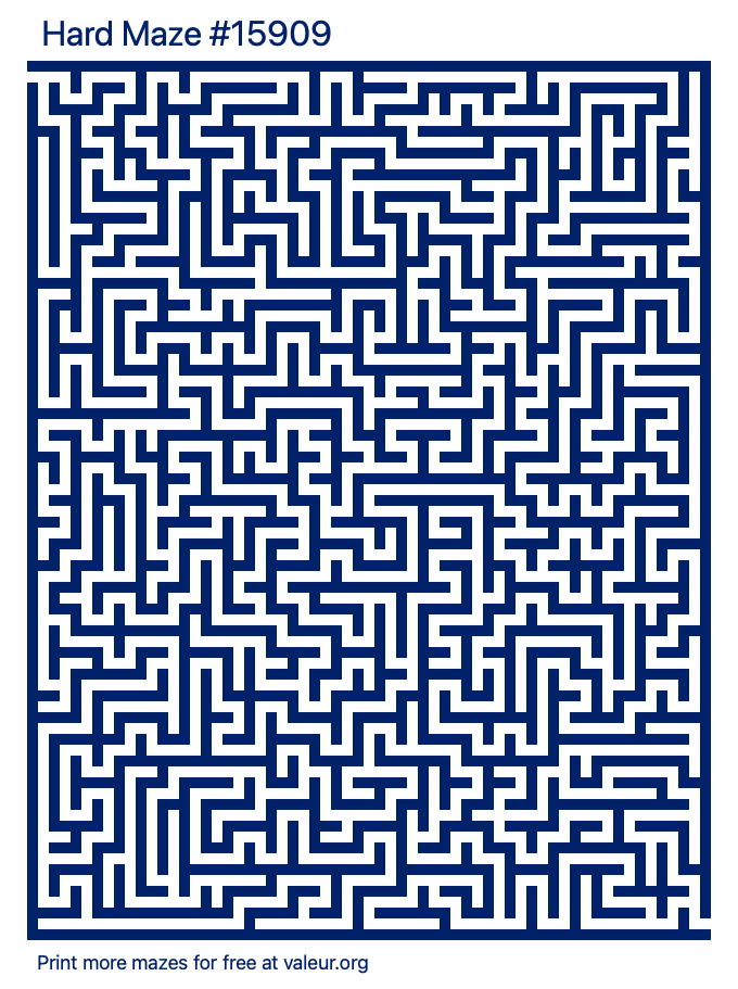 Free Printable Hard Maze number 15909