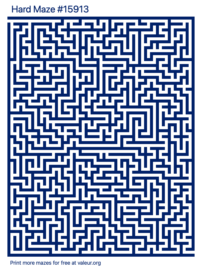 Free Printable Hard Maze number 15913