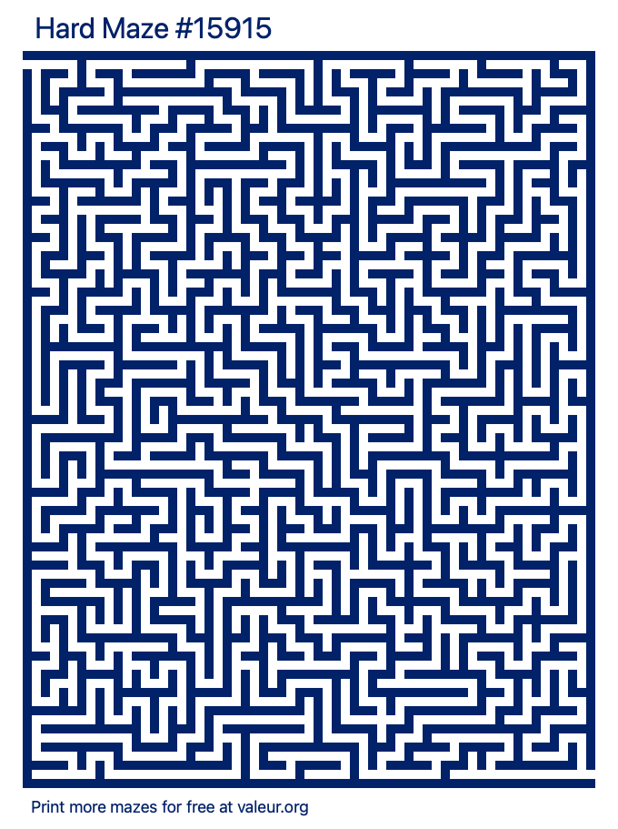 Free Printable Hard Maze number 15915