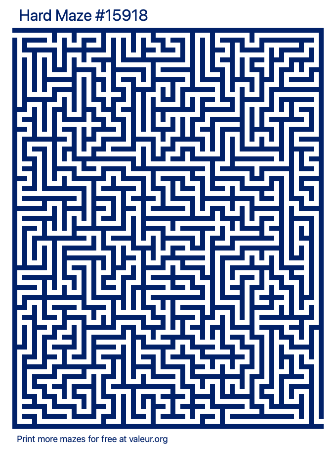 Free Printable Hard Maze number 15918