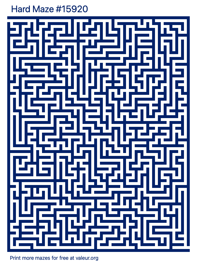 Free Printable Hard Maze With The Answer 15920