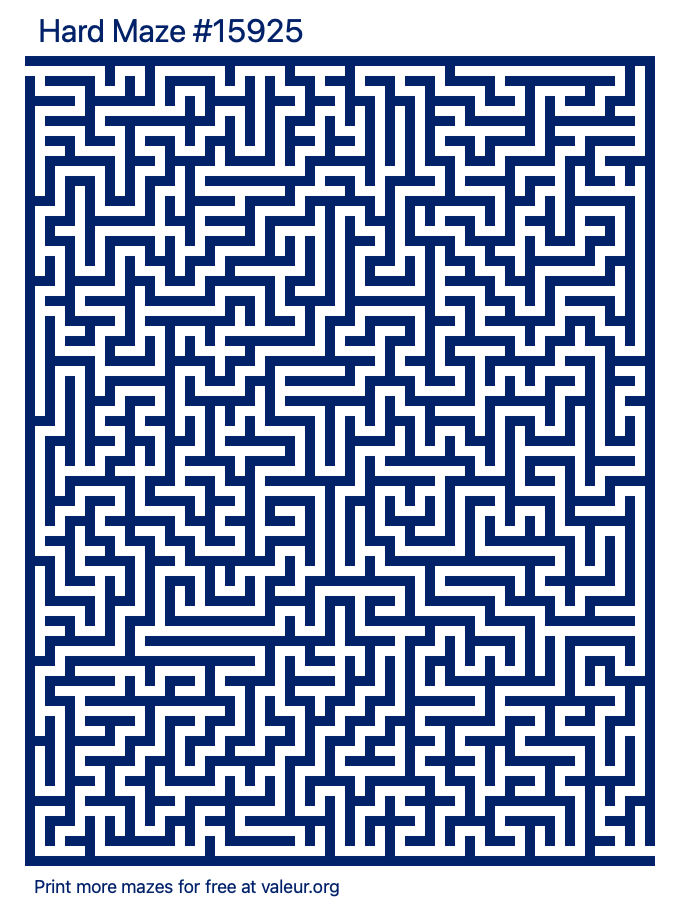 Free Printable Hard Maze number 15925