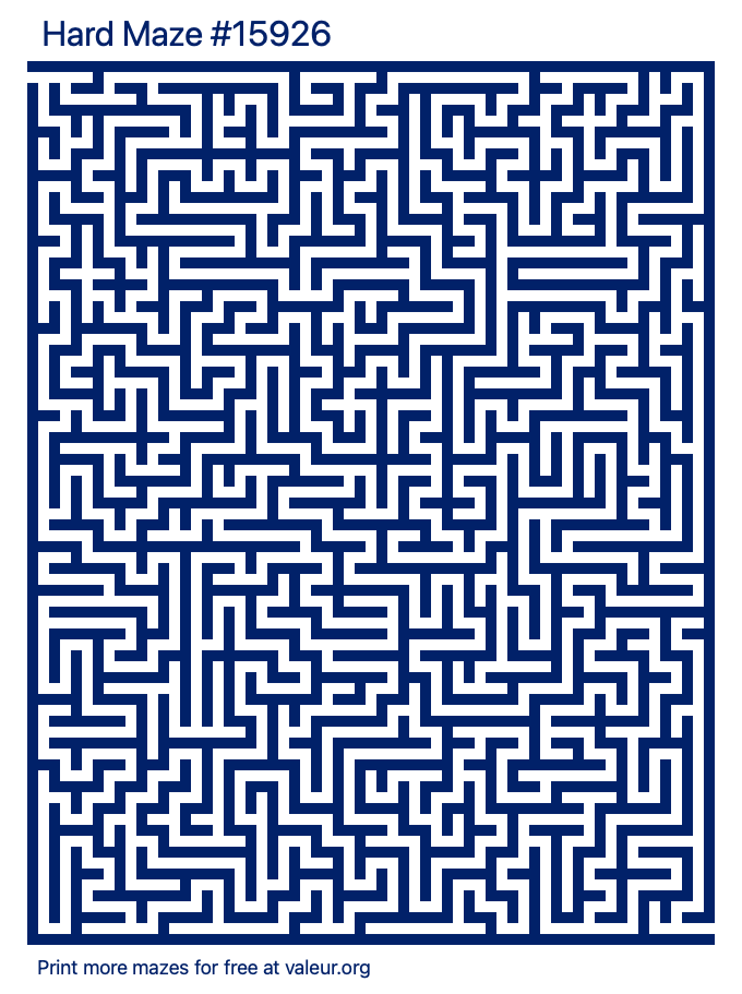 Free Printable Hard Maze number 15926