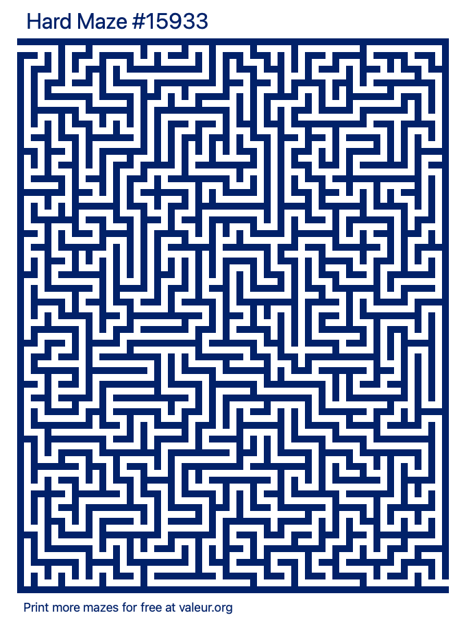 Free Printable Hard Maze number 15933