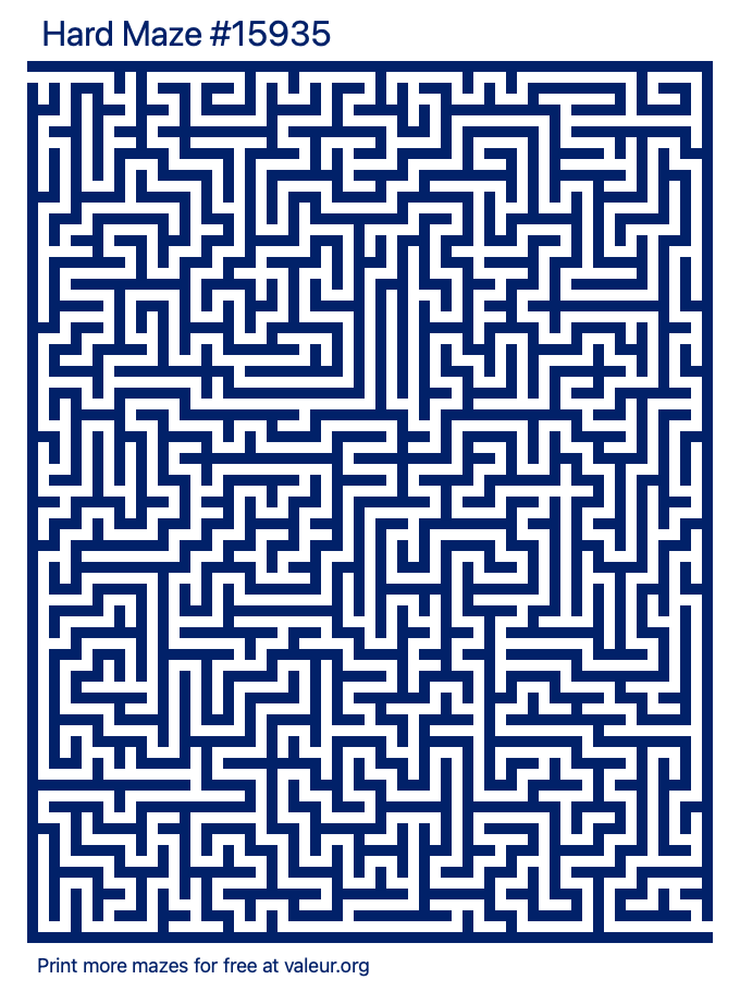 Free Printable Hard Maze number 15935