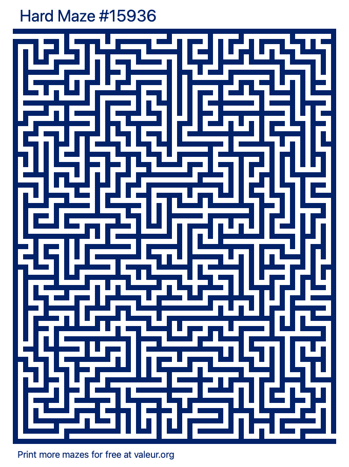 Free Printable Hard Maze number 15936