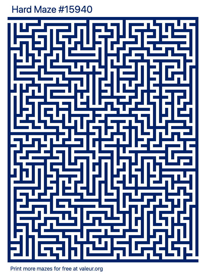 Free Printable Hard Maze number 15940