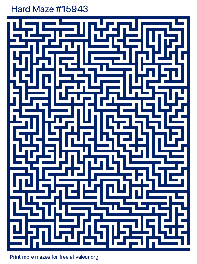 Free Printable Hard Maze number 15943