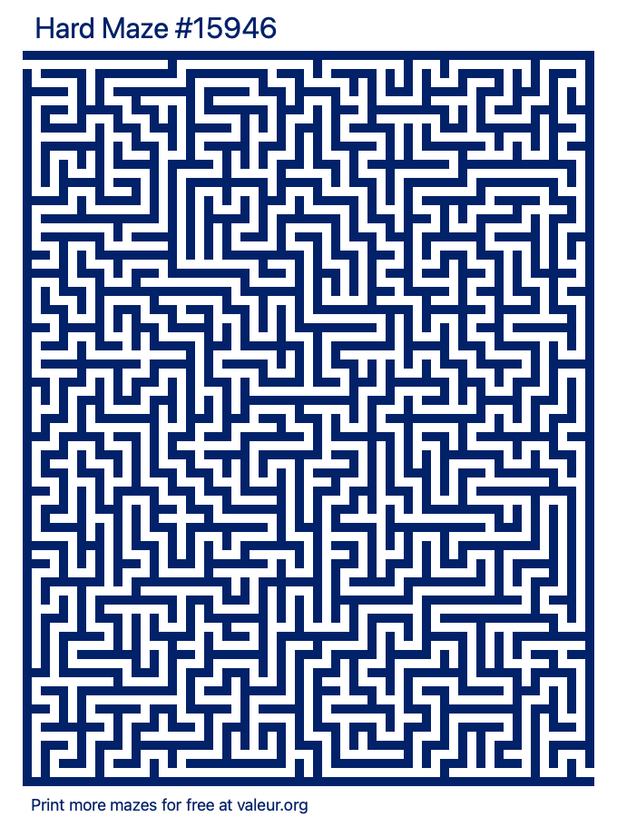 Free Printable Hard Maze number 15946