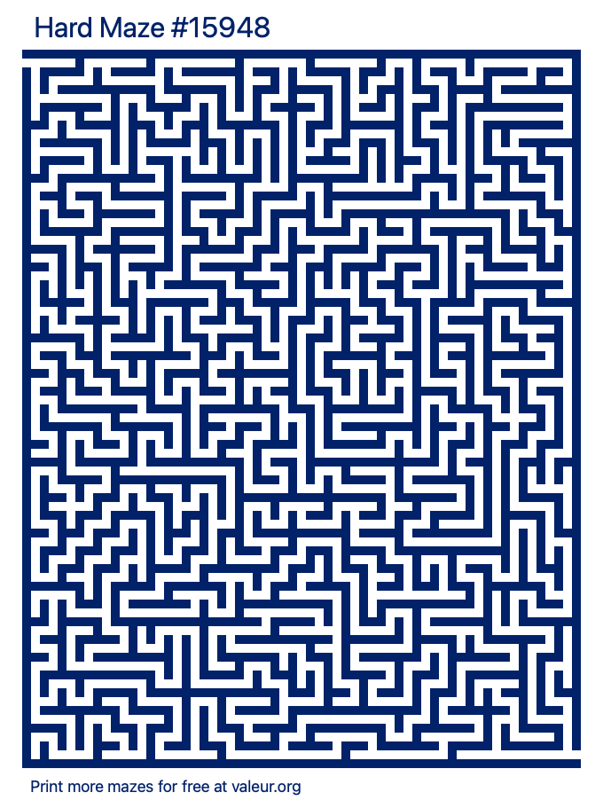 Free Printable Hard Maze number 15948