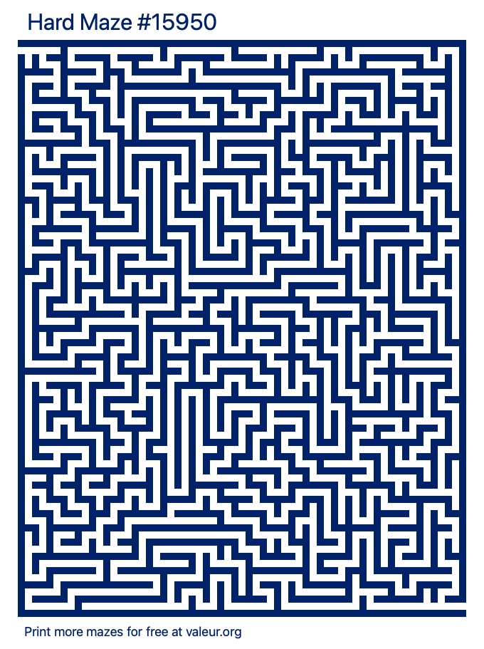 Free Printable Hard Maze number 15950