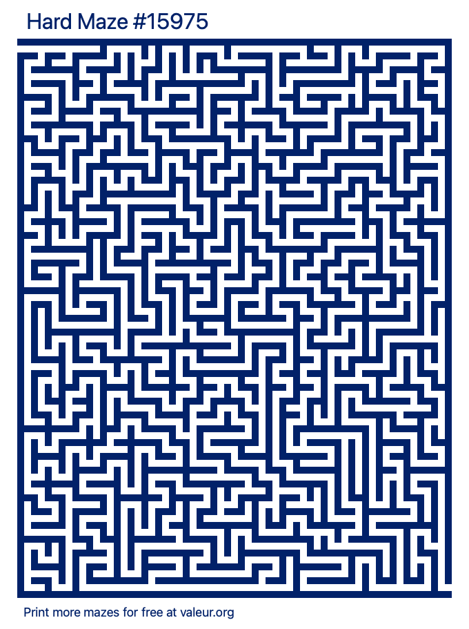 Free Printable Hard Maze number 15975