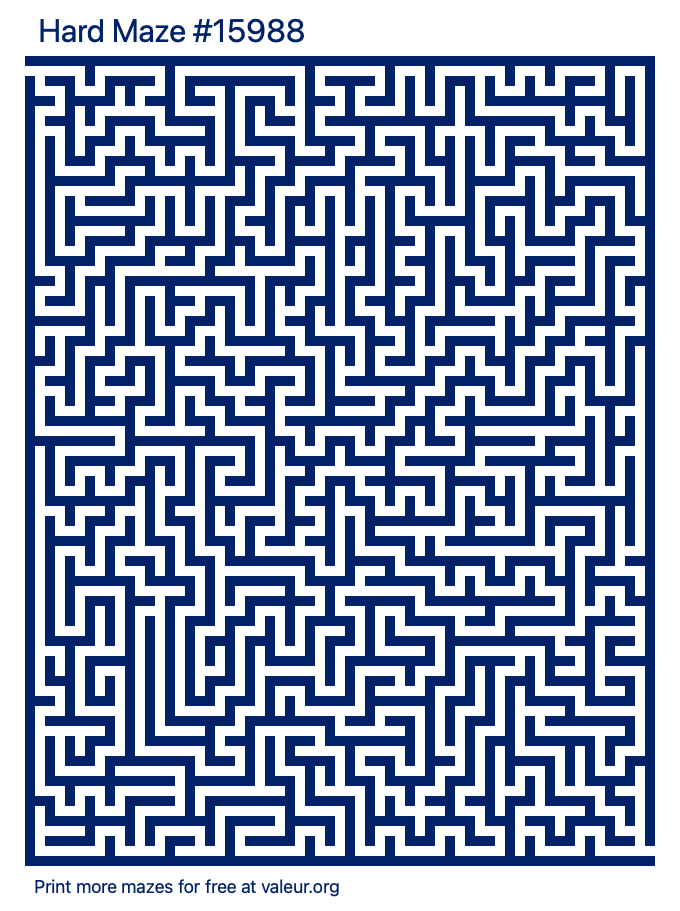 Free Printable Hard Maze number 15988