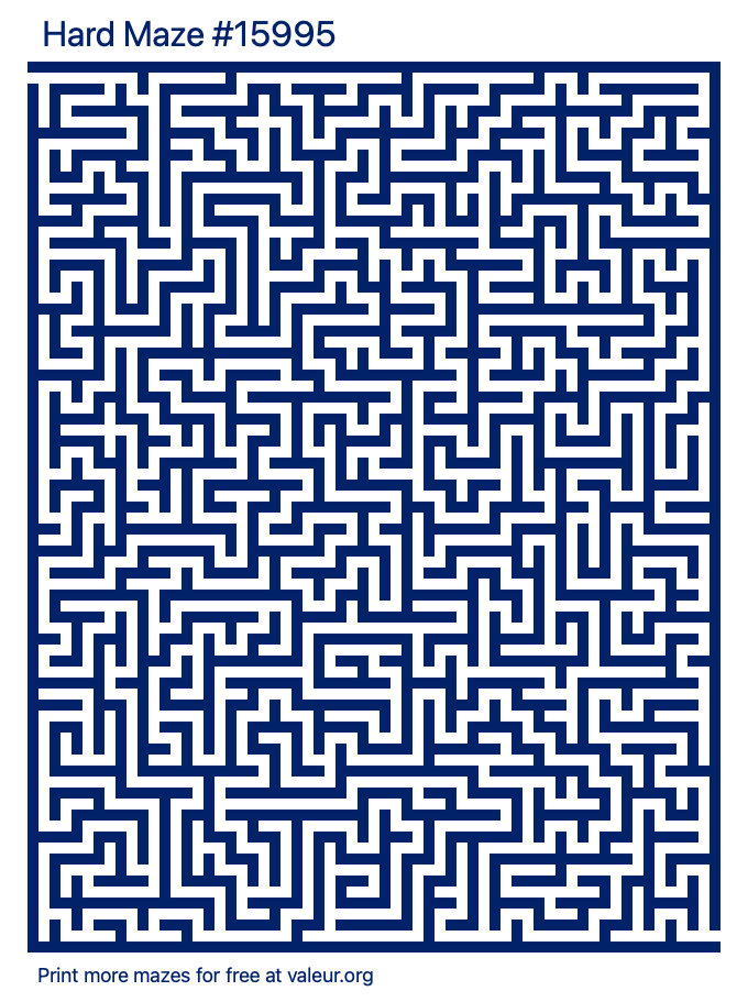 Free Printable Hard Maze number 15995