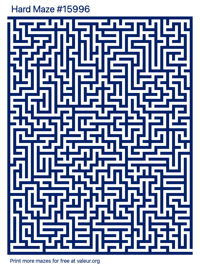 Free Printable Hard Maze number 15996