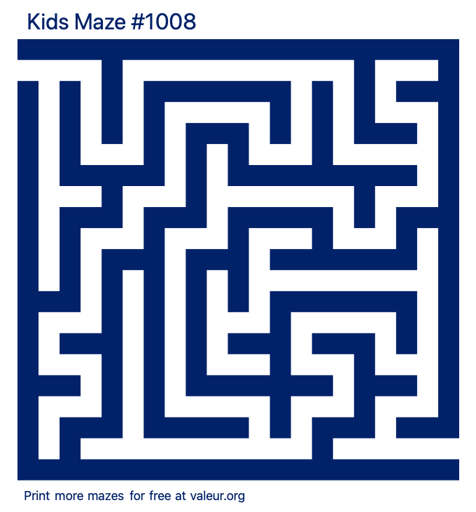 Free Printable Kids Maze number 1008