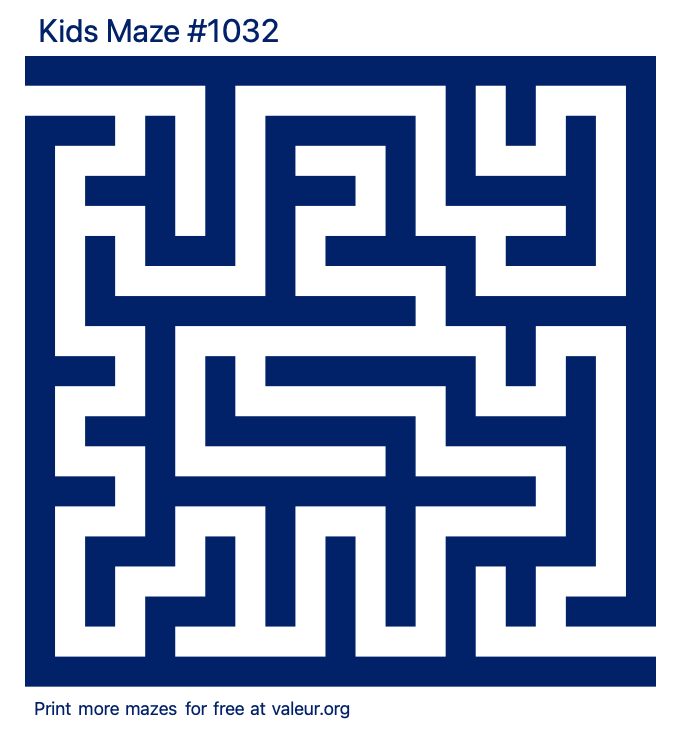 Free Printable Kids Maze number 1032