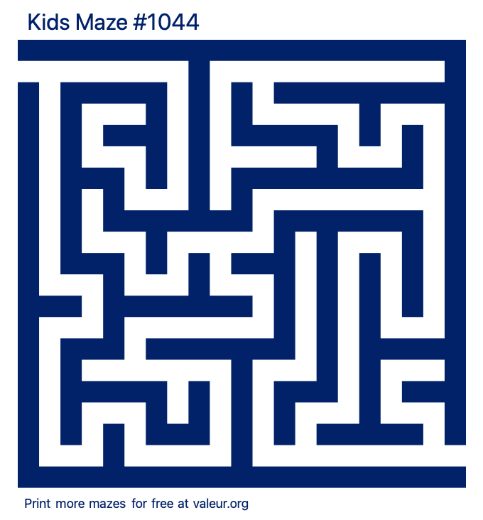 Free Printable Kids Maze number 1044