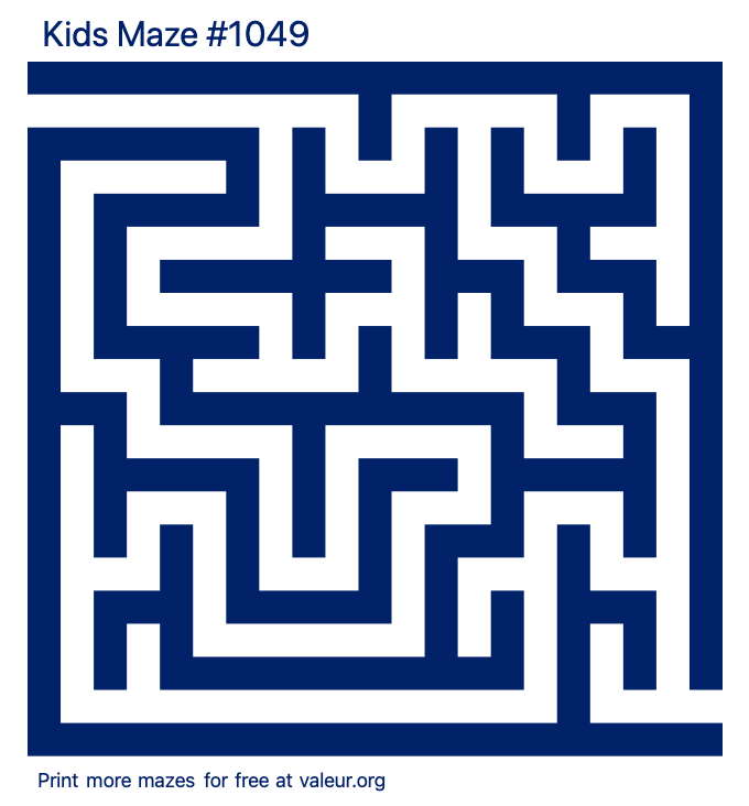 Free Printable Kids Maze number 1049