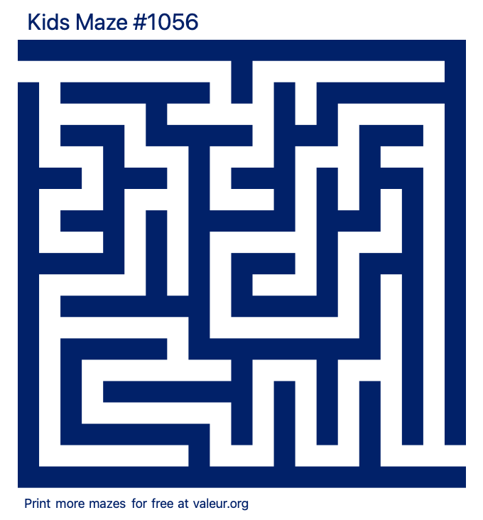 Free Printable Kids Maze number 1056