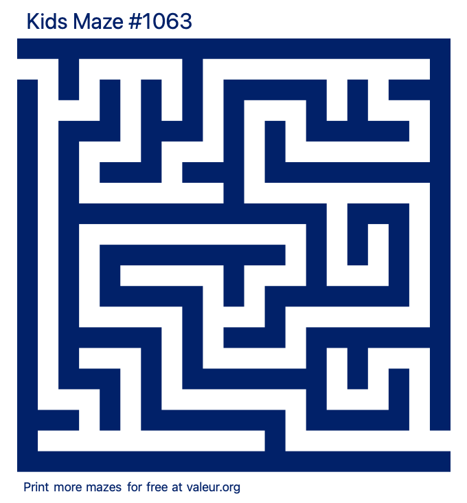Free Printable Kids Maze number 1063