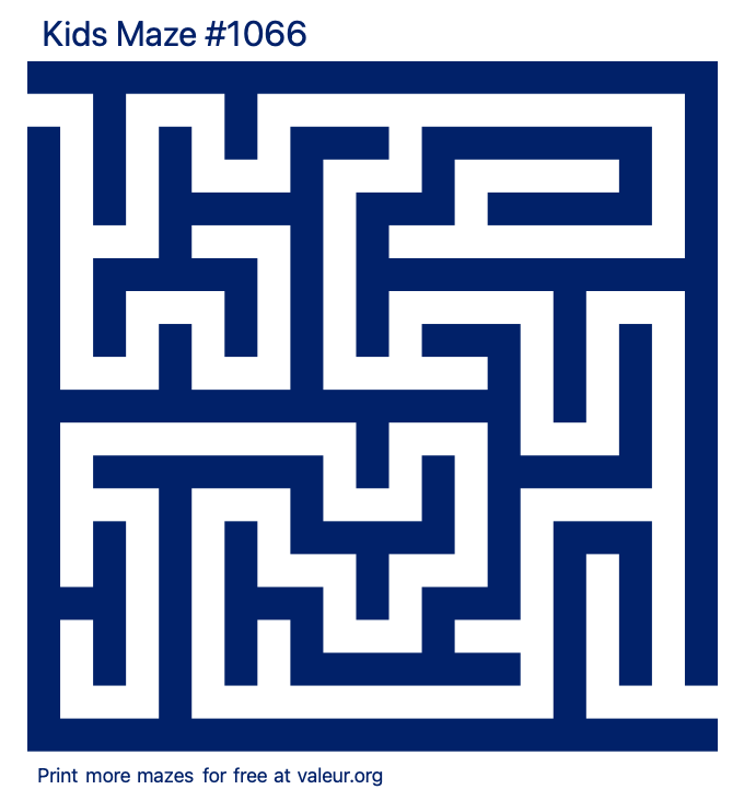 Free Printable Kids Maze number 1066