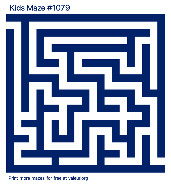 Free Printable Kids Maze number 1079