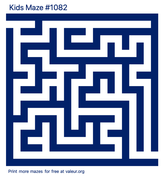 Free Printable Kids Maze number 1082