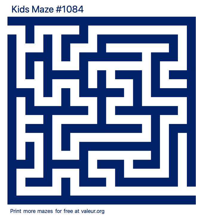 Free Printable Kids Maze number 1084