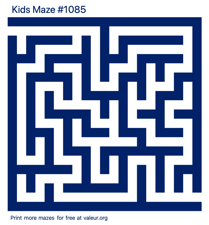 Free Printable Kids Maze number 1085