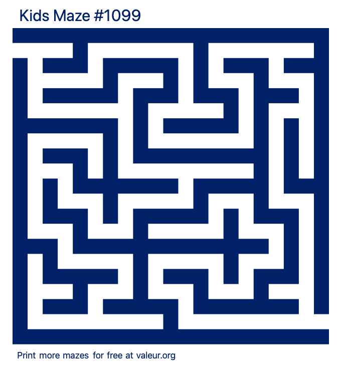 Free Printable Kids Maze number 1099