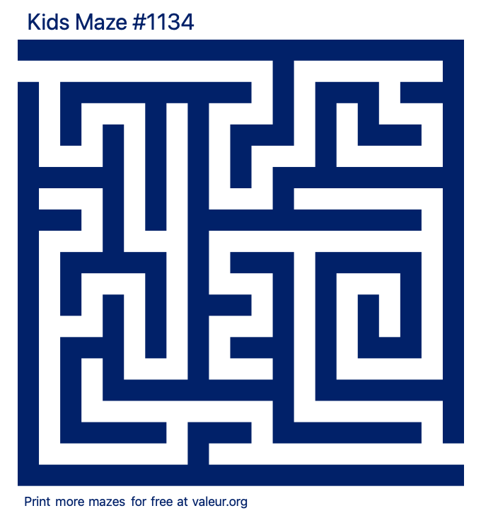 Free Printable Kids Maze number 1134