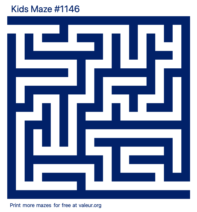 Free Printable Kids Maze number 1146