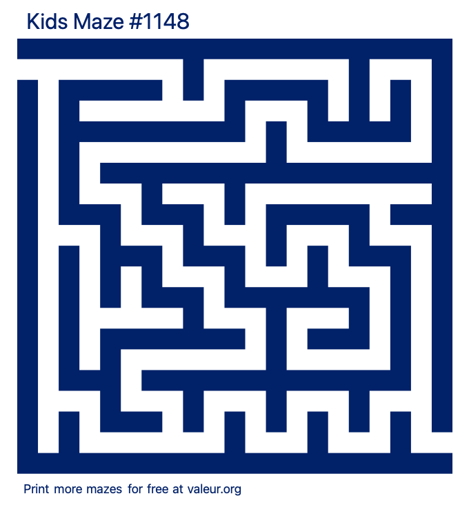 Free Printable Kids Maze number 1148