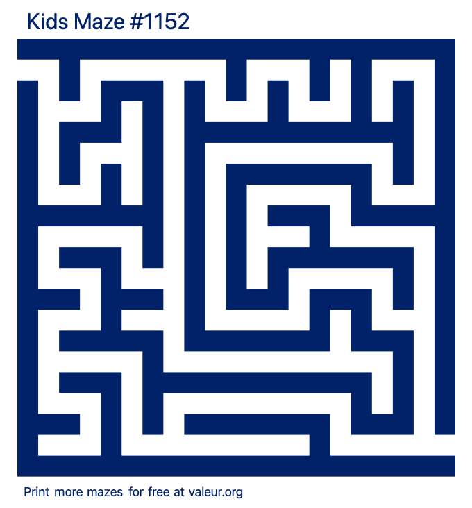 Free Printable Kids Maze number 1152