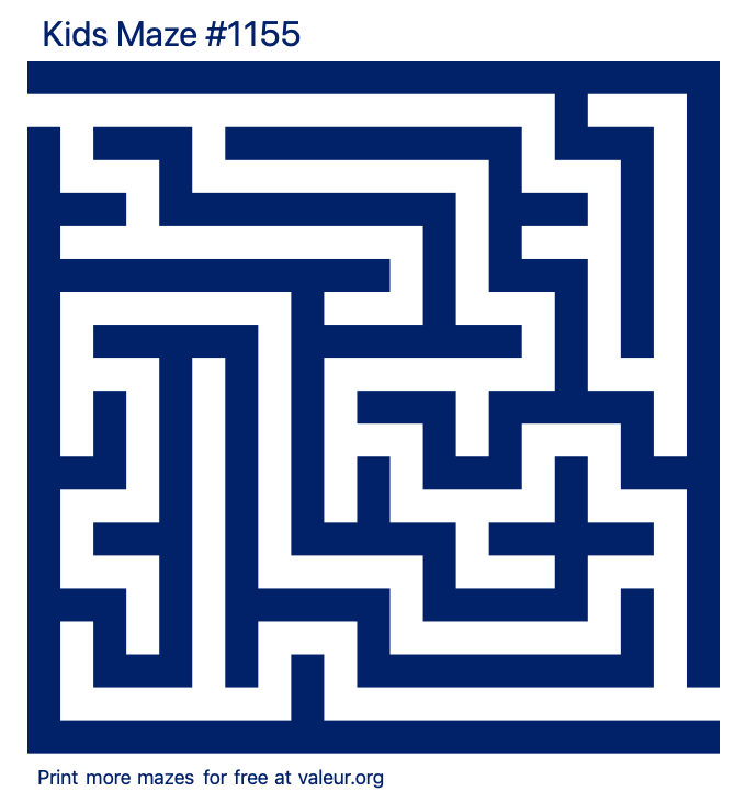 Free Printable Kids Maze number 1155